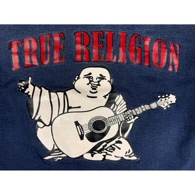 True Religion大码牛仔夹克女式小号弹力标志印花图案 — 第 1/4 张图片