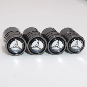 Luxury Car Black Valve 5 piece Stem Cap Set - Picture 1 of 2