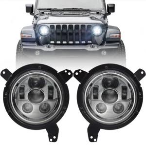 EagleLights Chrome G3 7" Round LED Projection Headlight Kit for Jeep Wrangler JL - Bild 1 von 6