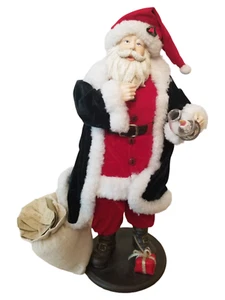 Christmas Santa Claus Figurine With Letter Bag & Chandelier Decorative - Picture 1 of 9