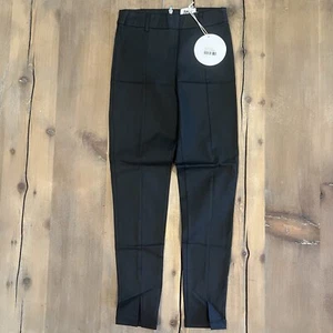 Neu! Princess Polly Damen schwarz Evanora Hose vorne Knöchelschlitze Größe 2 - Bild 1 von 6