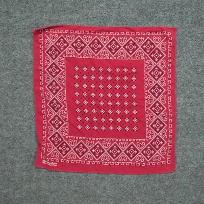 Bandana elefante vintage cachemira roja hecha en EE. UU. baúl occidental años 60 Foto 1 de 4