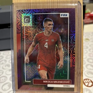 2022 Donruss Fifa Nikola Milenkovic Optic Purple Mojo Prizm /25 - Picture 1 of 2