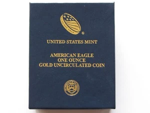 2014-W American Eagle 1 oz bankfrisch Bullion OGP, ohne Münze, UNC 50 $ Goldstück - Bild 1 von 3