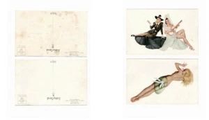 Original The Varga Girl Set 1 Cards 3 & 6 Esky postcards 1941 - Picture 1 of 4
