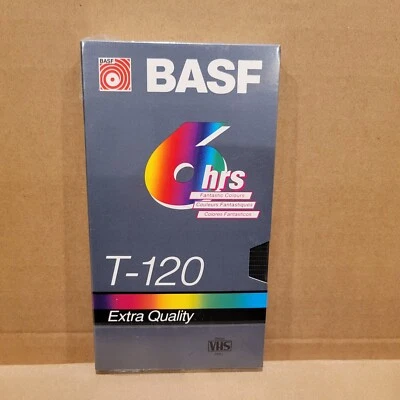 NEW Blank VHS Video Tape BASF T-120 Extra Quality 6 Hrs SEALED Recordable Media - Image 1 of 3
