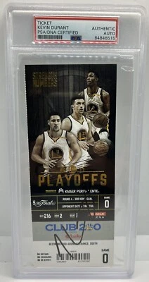 Kevin Durant Signed Auto Warriors 2017 NBA Finals Game 5 Ticket Stub PSA/DNA MVP - Image 1 of 2