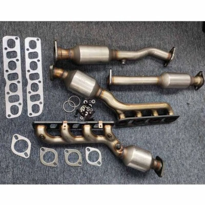 Fit Nissan Titan 5.6L 2004-2015 Manifold Catalytic Converters Front & Rear All 4 - Image 1 of 4