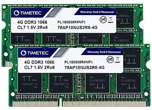 8GB KIT2x4GB DDR3 1066MHz PC3-8500 Non-ECC Unbuffered 1.5V CL7 2Rx8 Dual Rank... - Picture 1 of 9