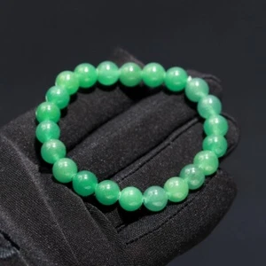 6-8 mm Grün Chrysopras Rund Perlen Dehnbar Armband 6-9 Zoll für Männer Frau - Bild 1 von 10