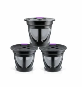 3 Keurig Supreme K-Supreme Plus Reusable K Cup Refillable Capsule Pods 5 hole - Picture 1 of 8