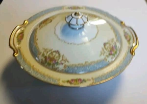 Vintage Chevonia Noritake 10" Round Serving Dish With Lid Made In Japan - Picture 1 of 11