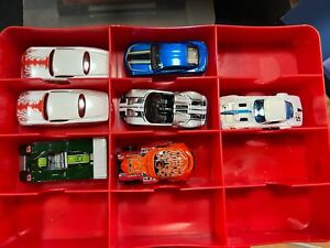 Hot WheelsCorvette/Camaro/Ford GTX1/Shadow MXII/ (10) with case Red Case#2