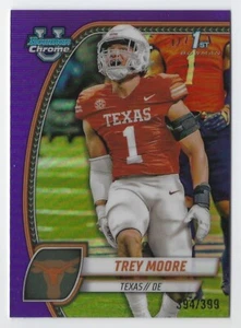 2024 Bowman Chrome University #178 Trey Moore refractor púrpura #'d 394/399 - Imagen 1 de 2