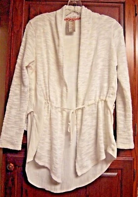 Cárdigan blanco Dolan Left Coast XSMALL de dos capas para mujer  Foto 1 de 4