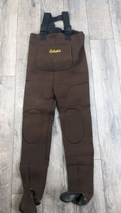 CABELA'S Neoprene Chest Waders Mens Med Stocking Foot Bibs Overalls Fly Fishing - Picture 1 of 7