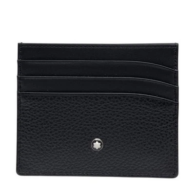 Estuche para tarjetas de negocios Montblanc soporte para pase compacto cuero negro 10x8,5 cm con caja Foto 1 de 4