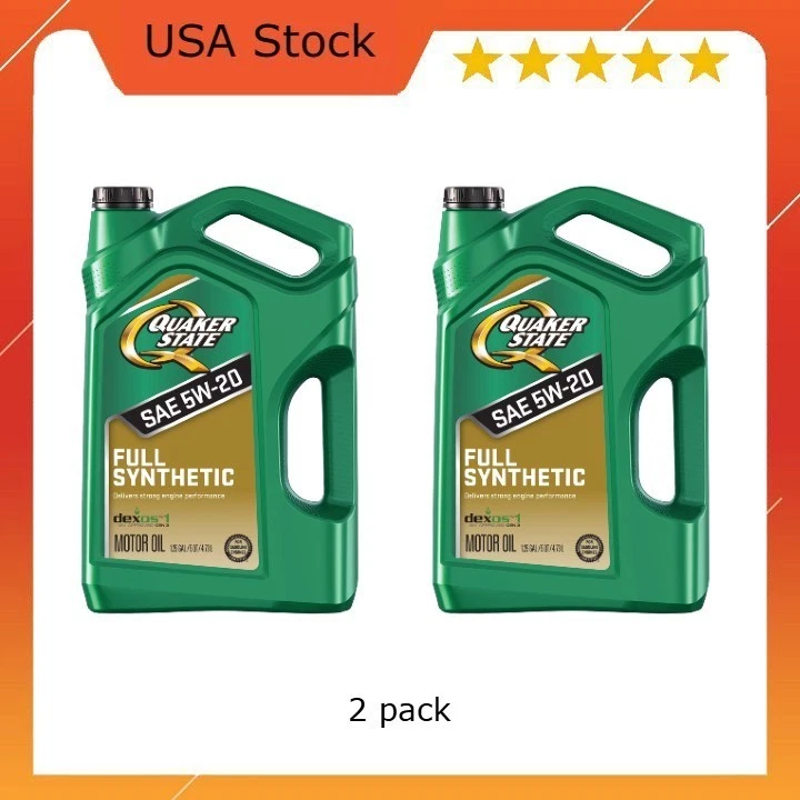 Aceite de motor Quaker State totalmente sintético 5W-20, paquete de 2 Foto 1 de 4