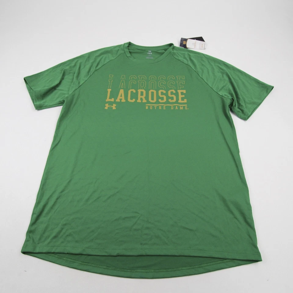 Рубашка с коротким рукавом Notre Dame Fighting Irish Under Armour мужская зеленая новая - Изображение 1 из 4