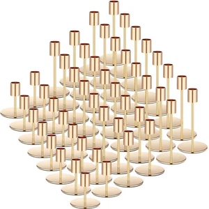 Juego de candelabros cónicos a granel modernos decorativos de metal aprox. - Imagen 1 de 7