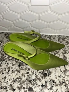 Jeffrey Campbell Tiyera Pointed Toe Mule Y2K Look Sz 5.5 Neon Green - Picture 1 of 9