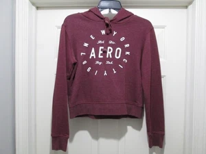 AEROPOSTALE NEW YORK CITY WOMENS CROPPED HOODIE SIZE SMALL EXCELLENT PREOWNED - Picture 1 of 8
