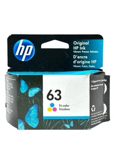HP 63 F6U61AN Trójkolorowy wkład atramentowy ZAPIECZĘTOWANY NOWY Statki w ciągu 1 dnia roboczego - Zdjęcie 1 z 7