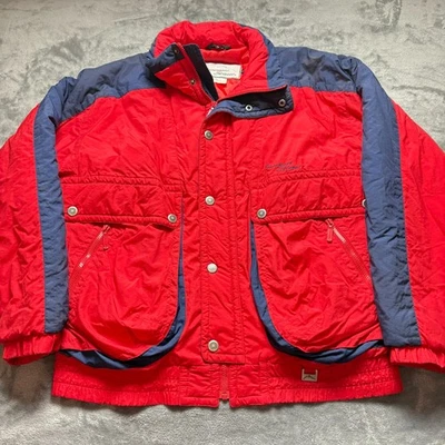 Vintage Snowmass Skiwear Jacket Mens Large Red Nylon Insulated Winter Outerwear - Image 1 of 4