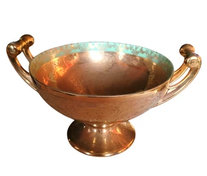 Hutschenreuther Selb LHS Bavaria Pfauenschale mit Fuß - 24K Gold mit Platin - Bild 1 von 17