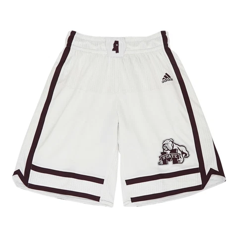 Mississippi State Bulldogs Adidas Men's  White Basketball Performance Shorts Cover