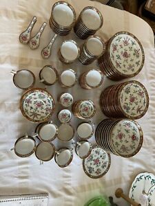 Japanese Porcelain ware Decorated in Hong Kong China Set 131 Pieces!! Rare!