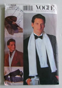 Vogue Pattern - Men's Scarf, Ascot, Tie, Cummerbund Uncut Factory Folded 7104 - Picture 1 of 5