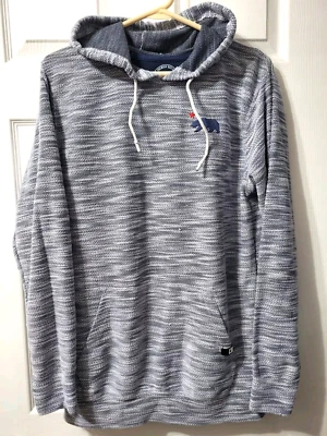 Sudadera con Capucha Grande Dikotomy California Para Hombre Gris Jaspeado Oso Tejido Logo Foto 1 de 4