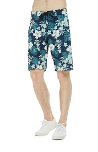 Pantalones cortos de tabla hawaiana para hombre resaca en hibisco vintage - Imagen 1 de 9