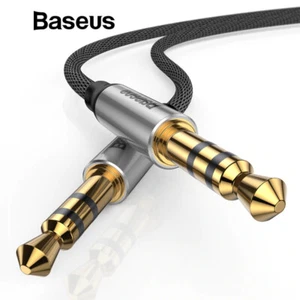 Baseus 3.5mm Stereo Jack Audio Aux Braided Cable Male to Male - 0.5m 1m 1.5m 3m - Picture 1 of 11