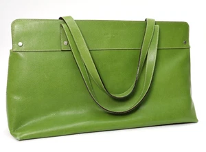 Kate Spade New York Vintage Leather Satchel Tote Suzette Green Italy - Picture 1 of 22