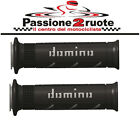 Pair Motorcycle Grips Domino Two-Coloured Xm2 Double Super Soft Black Gray