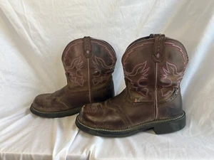 Cowgirl Justin Boots Gypsy size 7 B Women’s Wanette 8" Steel Toe WKL9980 cowboy - Picture 1 of 9