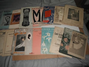 antique early 1900's piano sheet music lot of 15 - Picture 1 of 7