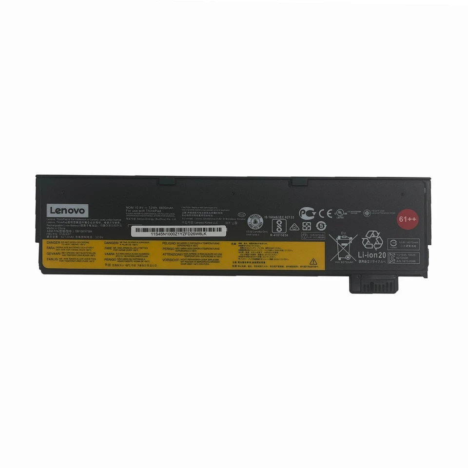 Batería 61++ OEM 01AV492 01AV425 para Lenovo ThinkPad T470 T480 T570 T580 Series Foto 1 de 4