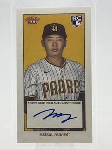 2024 Topps T206 Yuki Matsui Rookie Auto Padres - Picture 1 of 3