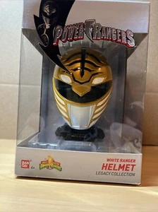 Mighty Morphin Power Rangers Legacy White Ranger Helmet Display Set 2018 Read De - Picture 1 of 9