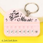 Compact Interactive Keychain Piano Musical Instrument Gift Transparent Yellow