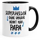 Superhelden ohne Umhang nennt man Papa Kaffee-Tasse Teetasse Keramiktasse