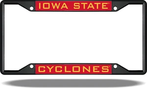 Marco de matrícula negro Iowa State CYCLONES - Imagen 1 de 1