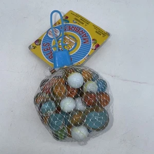 1 BAG OF 50 GLASS MIX AMAZING MARBELS with 1 SUPER SHOOTER By Imperial Toy - Picture 1 of 3