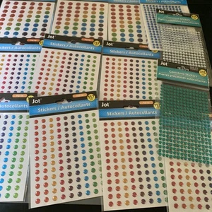 Menge 13 Aufkleber Punkte & Edelsteine Mehrfarbig Handwerk Kartenherstellung Sammelalbum - Bild 1 von 5