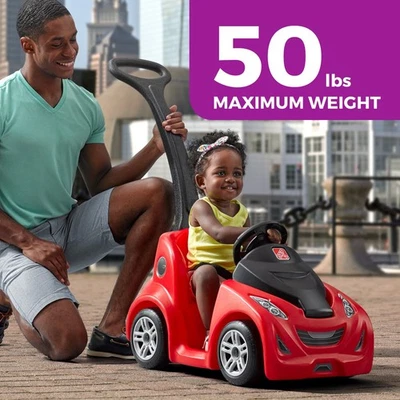 Step2 Rojo Push Around Buggy GT, Coche de paseo para niños pequeños con cinturón de seguridad con asa, ROJO Foto 1 de 4
