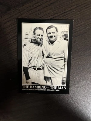 1992 Megacards the Babe Ruth Collection Babe Ruth, Lou Gehrig Prototype #154 - Image 1 of 4