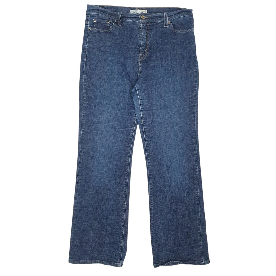 Pantalones de mezclilla LEVIS 512 ajustados calce cónico azul para mujer corte boot UK14 Foto 1 de 4